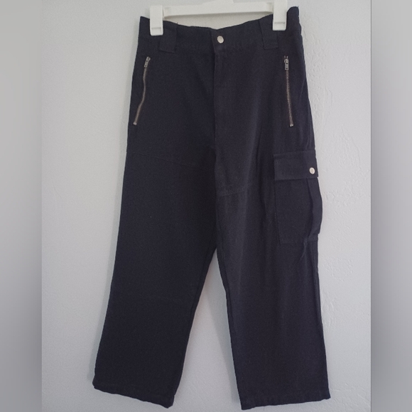 NWT Francesca's Black Cargo Wide Leg Pants - Picture 1 of 8